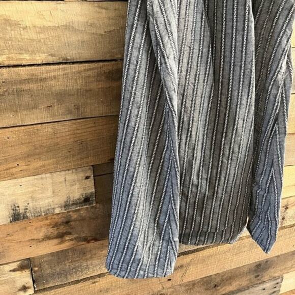Umgee Gray Stripe Off Shoulder Dress Size Large - Picture 10 of 13